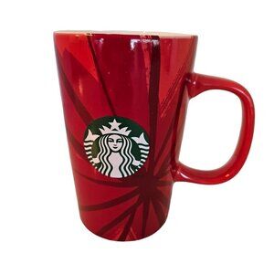 Starbucks Christmas Blend 2014 30th Anniversary Coffee Mug Mermaid 12 Oz Red